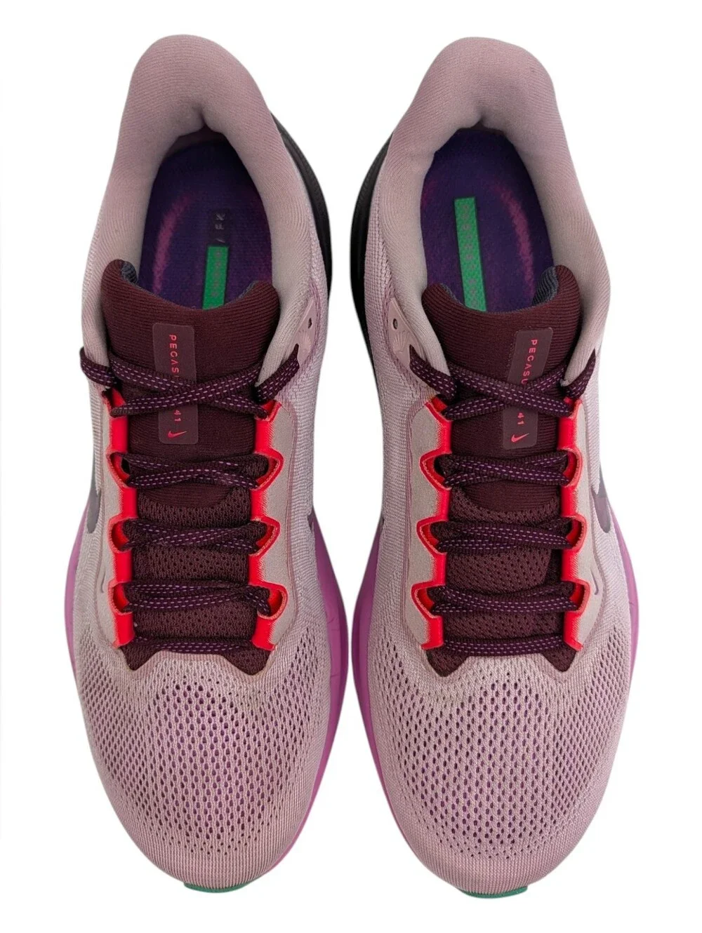 Nike Pegasus 41 Faith Kipyegon Sz 12 Women's Plum Chalk Running Shoes